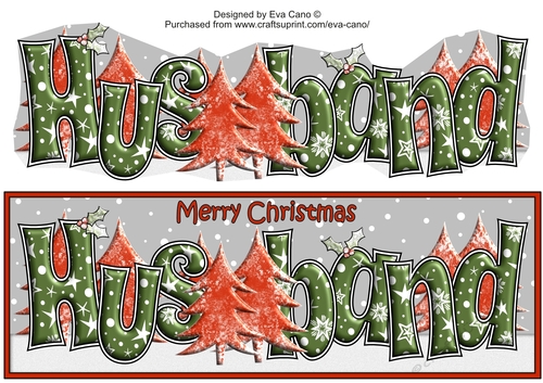 Christmas Forest HUSBAND large dl