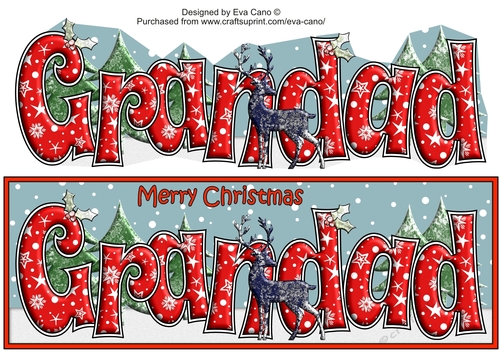 Christmas Forest GRANDAD large dl