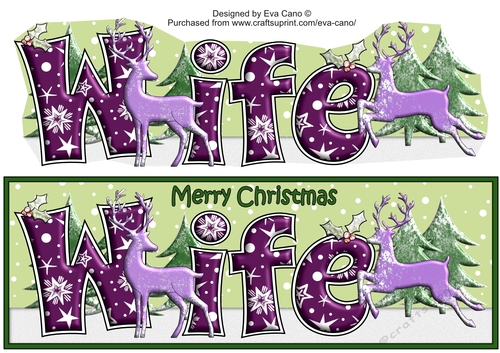 Christmas Forest WIFE large dl