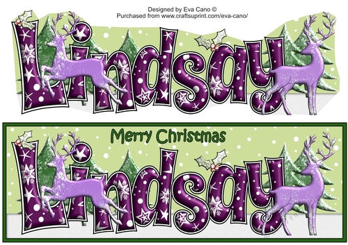 Christmas Forest LINDSAY large dl
