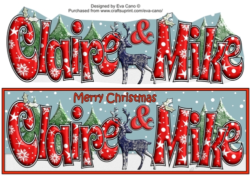 Christmas Forest CLAIRE & MIKE large dl