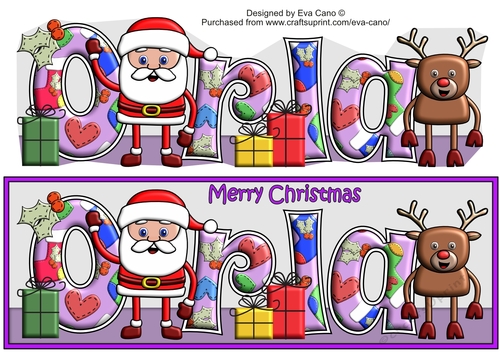 Smiley Santa and Rudolf ORLA large dl