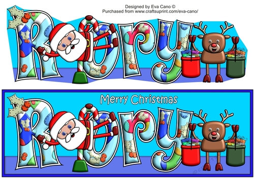 Smiley Santa and Rudolf keeping fit RORY large dl