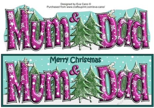 Christmas Forest MUM & DAD large dl