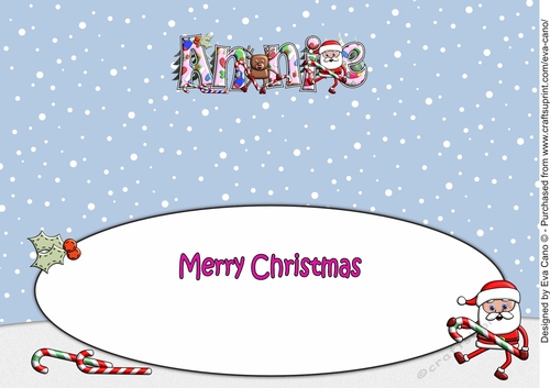 Smiley Santa and Rudolf dancing ANNIE large dl insert