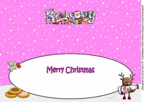 Smiley Santa and Rudolf having milk and cookies KELSEY large dl insert