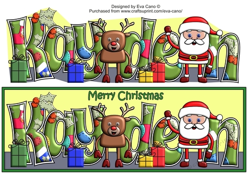 Smiley Santa and Rudolf KAYDEN large dl
