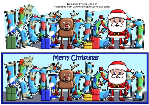 Smiley Santa and Rudolf KAIDEN large dl