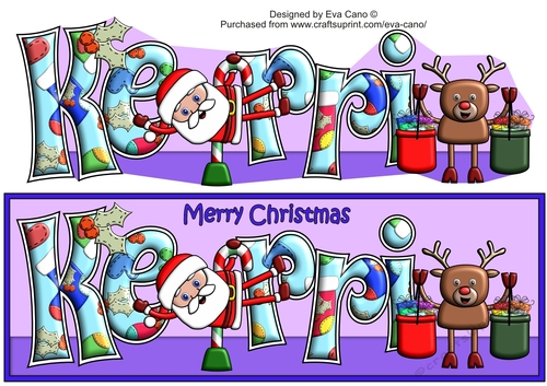 Smiley Santa and Rudolf keeping fit KERRI large dl