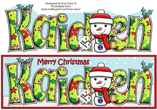 Jolly Snowman with letters to Santa KAIDEN large dl