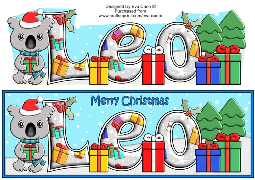 Christmas Koala with presents LEO large dl