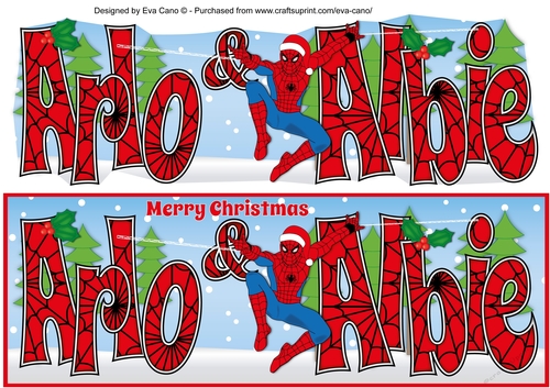 Christmas Spiderman ARLO & ALBIE large dl