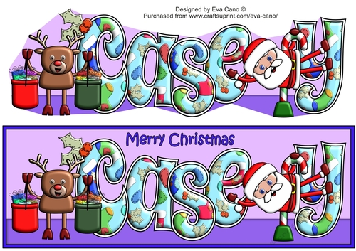 Smiley Santa and Rudolf keeping fit CASEY large dl