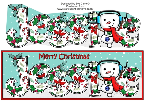 Jolly Snowman dancing JESSIE large dl