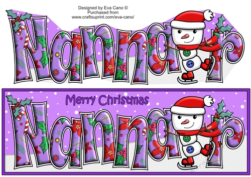 Jolly Snowman Skating NANNAR large dl