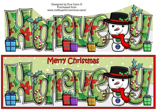 Jolly Snowman with presents HARVEY large dl
