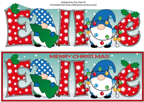 Christmas Gnomes with decorations ELLE large dl
