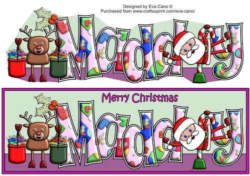 Smiley Santa and Rudolf keeping fit MADDY large dl