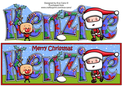 Jolly Santa playing rugby KENZIE large dl
