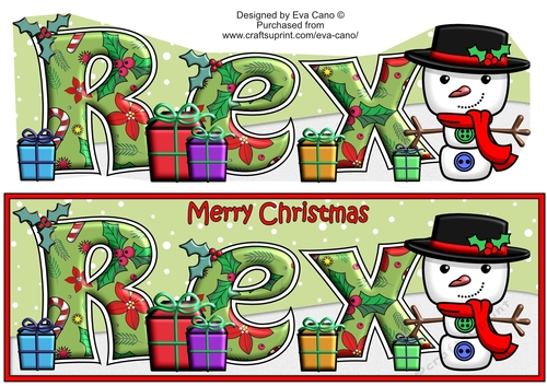 Jolly Snowman with presents REX large dl