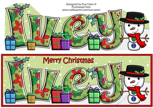 Jolly Snowman with presents IVEY large dl