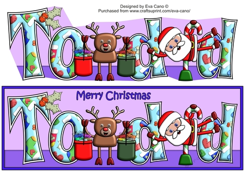 Smiley Santa and Rudolf keeping fit TODD large dl