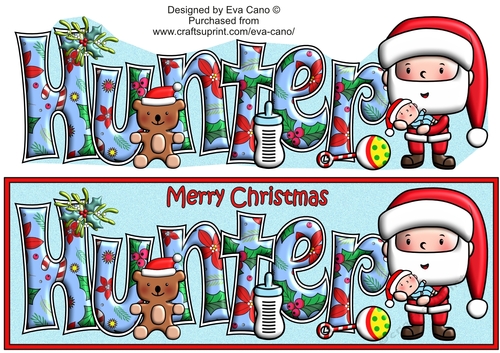 Jolly Santa with Baby HUNTER large dl
