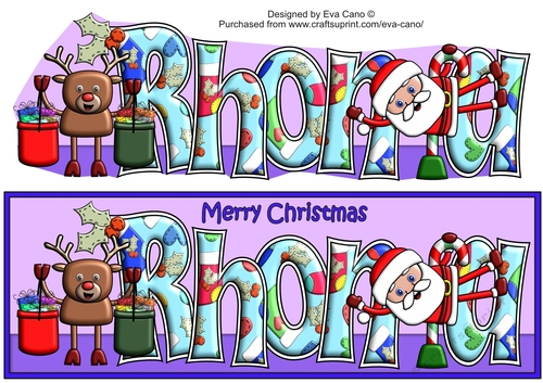 Smiley Santa and Rudolf keeping fit RHONA large dl