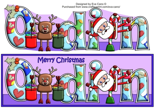 Smiley Santa and Rudolf keeping fit ODIN large dl