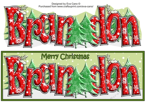 Christmas Forest BRANDON large dl