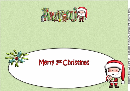 Jolly Santa First Christmas AVRAJ large dl 2 insert