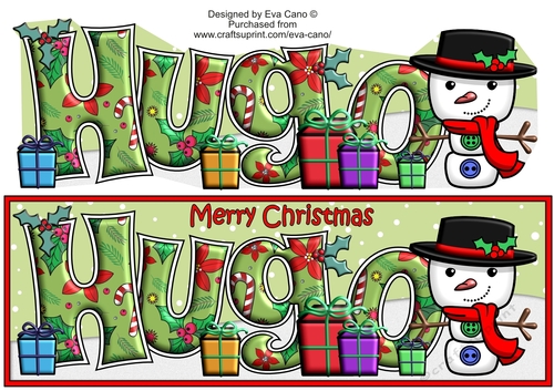 Jolly Snowman with presents HUGO large dl