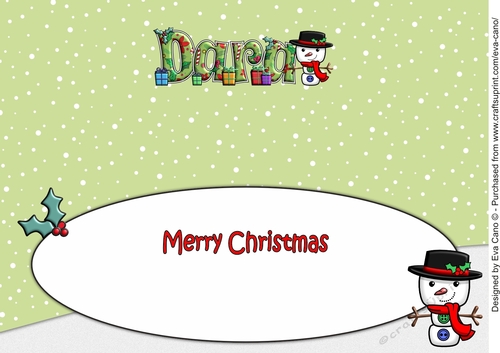 Jolly Snowman with presents DARA large dl insert