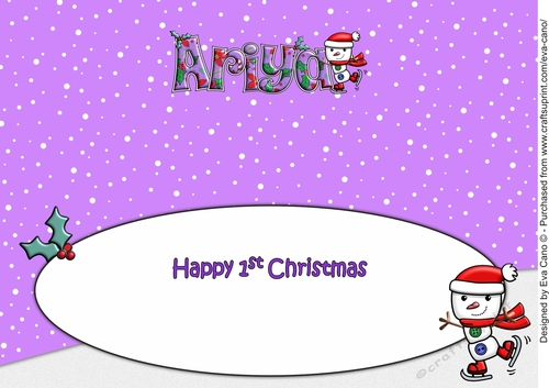 Jolly Snowman Skating ARIYA 1st large dl insert
