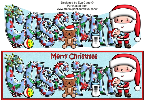 Jolly Santa with Baby CASSIAN large dl