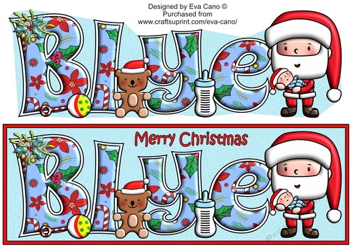 Jolly Santa with Baby BLYE large dl