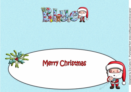 Jolly Santa with Baby BLYE large dl insert