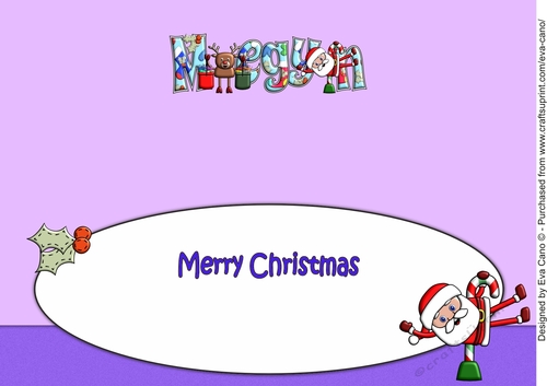 Smiley Santa and Rudolf keeping fit MEGYN large dl insert
