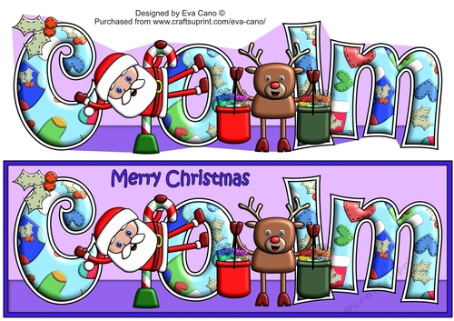 Smiley Santa and Rudolf keeping fit COLM large dl