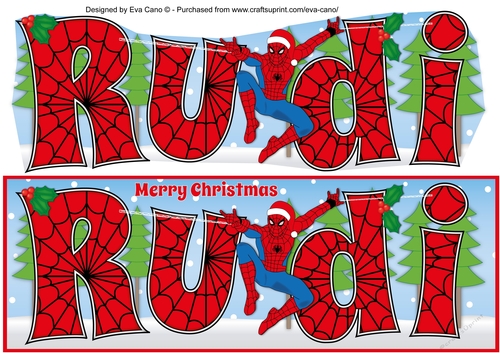 Christmas Spiderman RUDI large dl