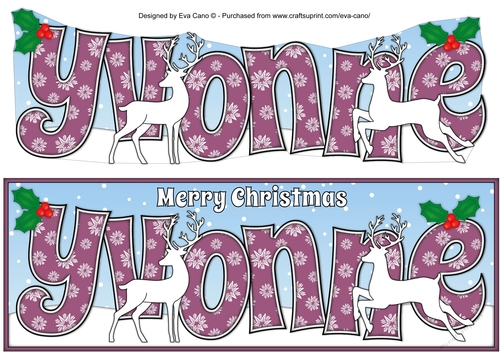 Christmas Reindeers YVONNE large dl