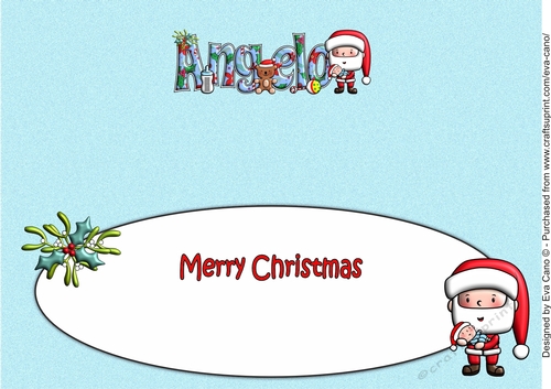 Jolly Santa with Baby ANGELO large dl insert