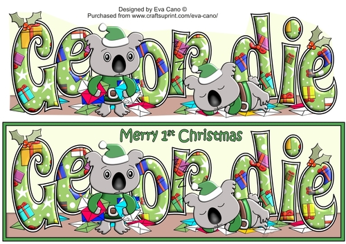 Christmas Koalas Santas Helpers GEORDIE 1st large dl