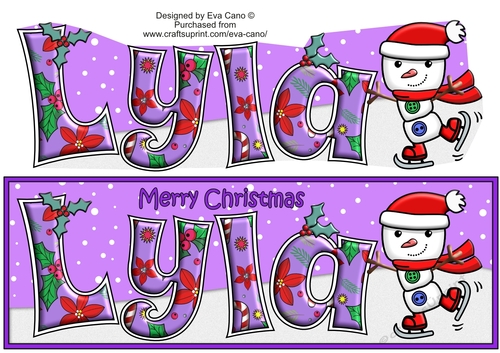 Jolly Snowman Skating LYLA large dl
