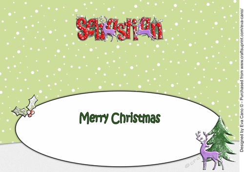 Christmas Forest SEBASTIAN large dl insert