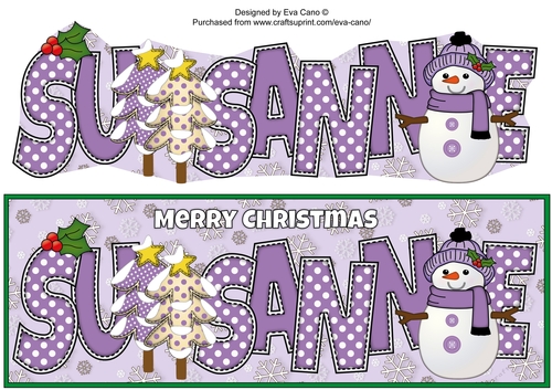Cute Snowman SUSANNE large dl