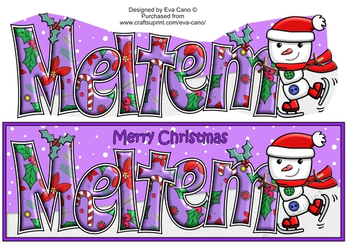 Jolly Snowman Skating MELTEM large dl