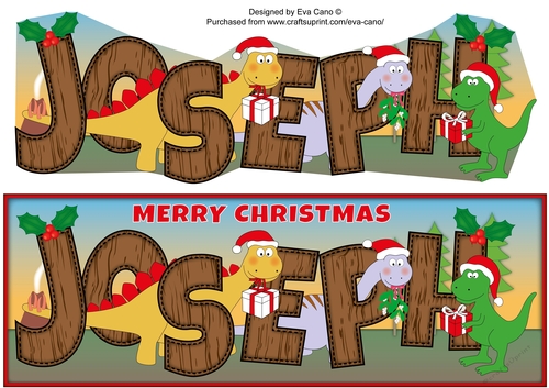 Christmas Dinosaurs JOSEPH large dl