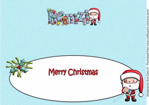 Jolly Santa with Baby REMZI large dl insert