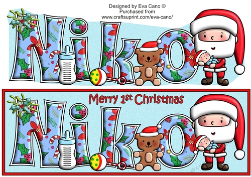 Jolly Santa First Christmas NIKO large dl